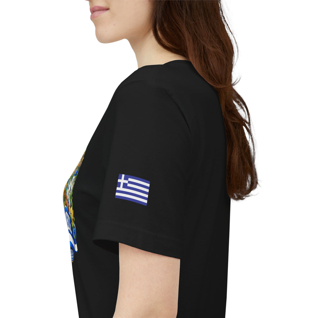 Greece Travel Graphic Tee – Greek Landmark & Flag Souvenir Shirt
