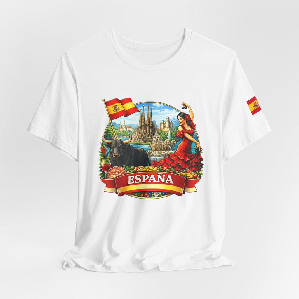España Vintage Travel T‑Shirt — Spain Bullfighter & Flamenco Design