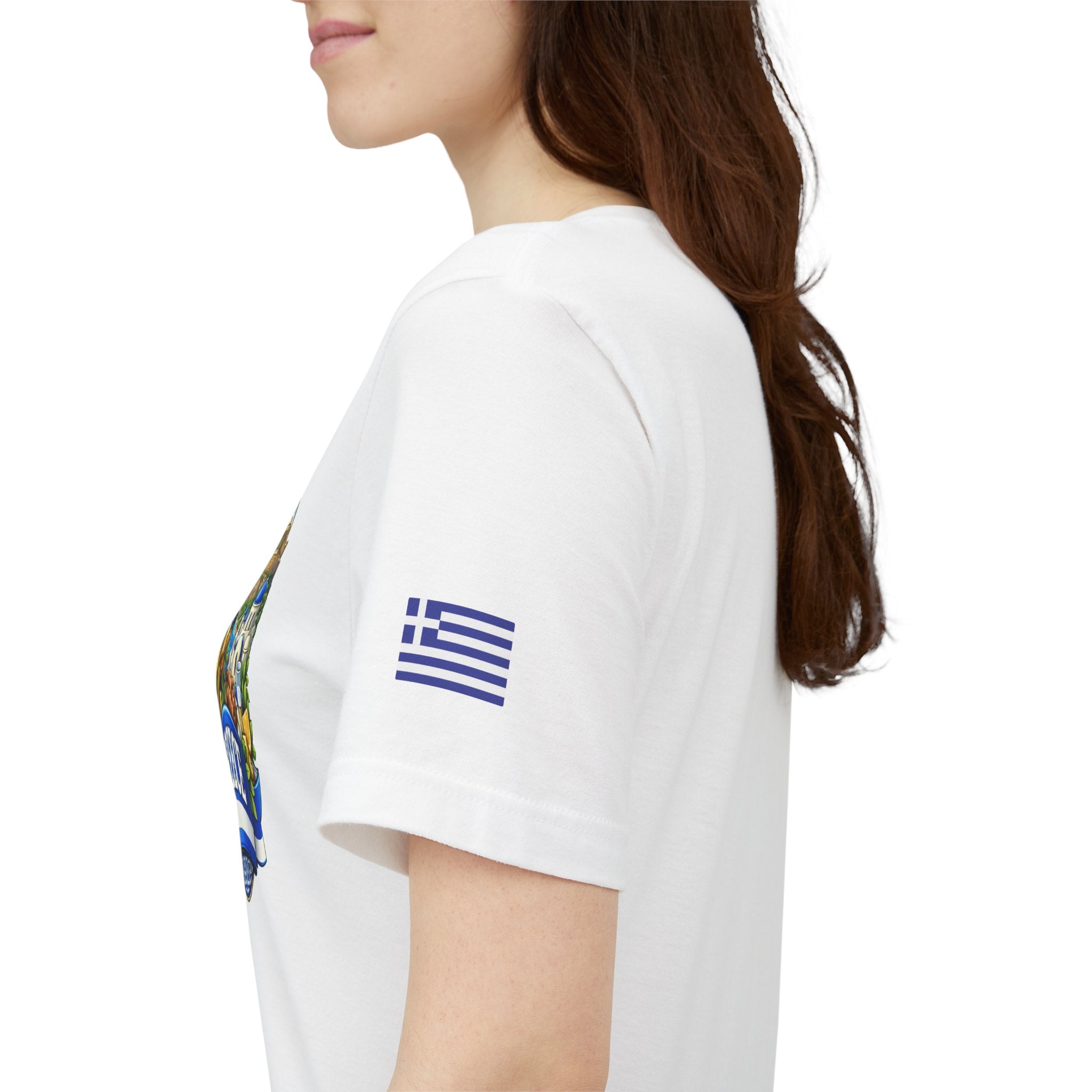 Greece Travel Graphic Tee – Greek Landmark & Flag Souvenir Shirt