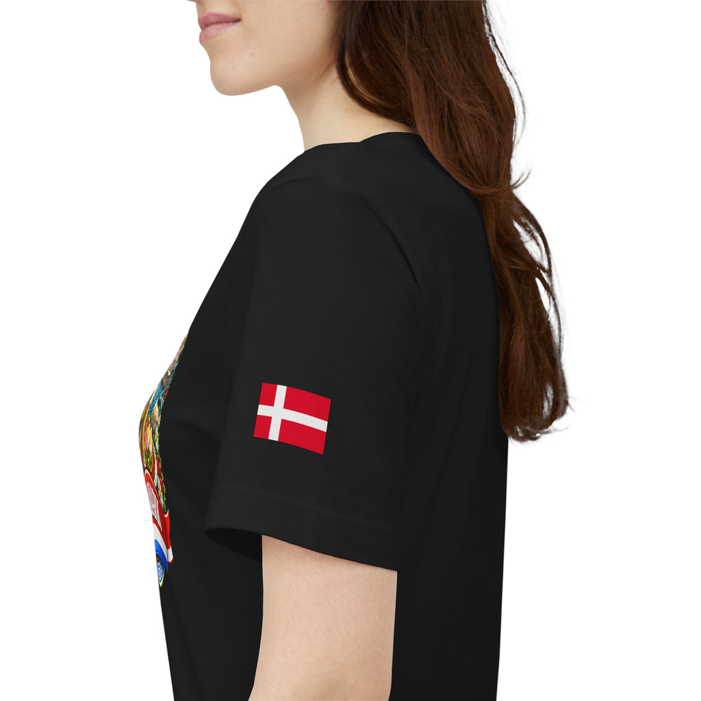 Denmark Travel Graphic Tee — 'Danmark' Danish Flag Souvenir T-Shirt