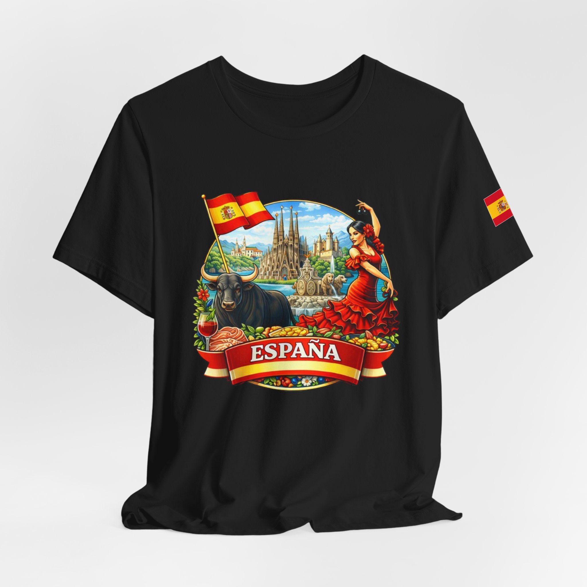 España Vintage Travel T‑Shirt — Spain Bullfighter & Flamenco Design