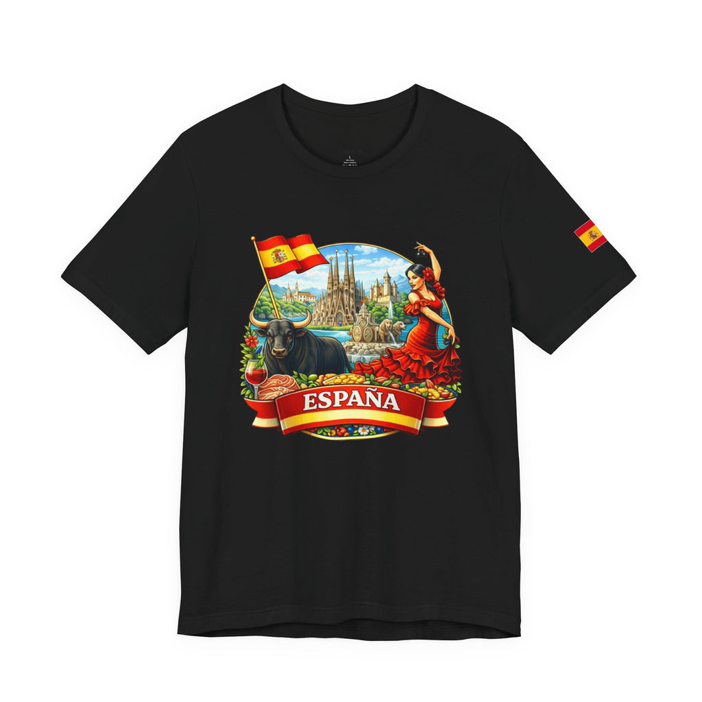 España Vintage Travel T‑Shirt — Spain Bullfighter & Flamenco Design
