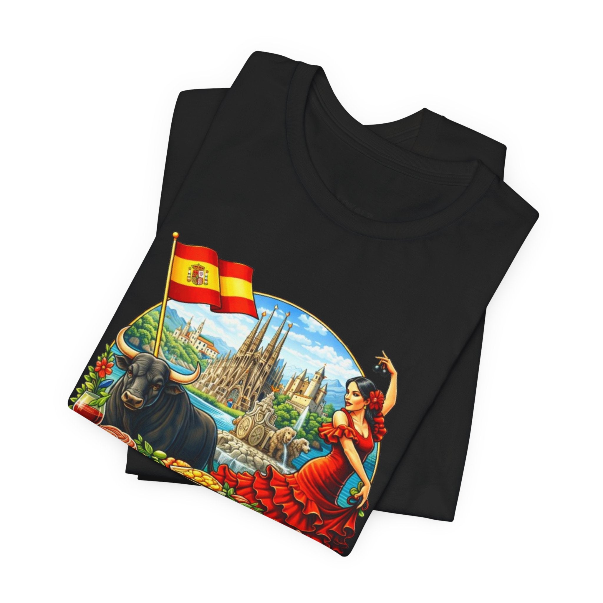 España Vintage Travel T‑Shirt — Spain Bullfighter & Flamenco Design